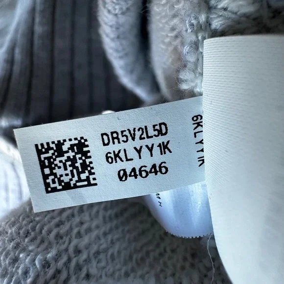 Aerie Sweater Cardigan Oversized V-Neck Button Front French Terry Grey Size XS - Picture 8 of 9